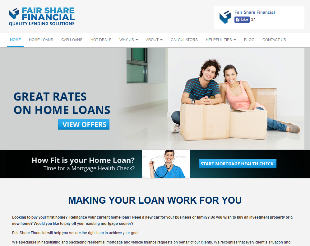 Fair Share Financial Website
