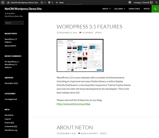 NetON WordPress Demo Site   Just another WordPress Demo Site